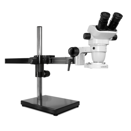 SCIENSCOPE SSZ Stereo Zoom Microscope With Compact LED Light On Gliding Stand SZ-PK5-E1